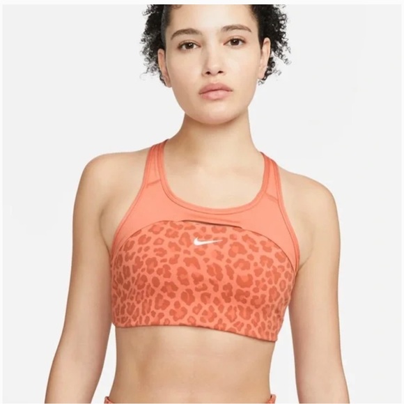 Nike Leopard Medium Support Sports Bra - Picture 1 of 5
